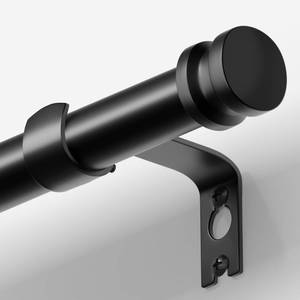 lot 72640 image: Sturdy Durable Curtain Rod Black Curtain Rods for Windows 18-45 Inch, Adjustable Heavy Duty Curtains Rod for BedroomKitchenDormApartmentDoor, Small Modern Decorative Drapery Rods (All-Metal) - Retail $10