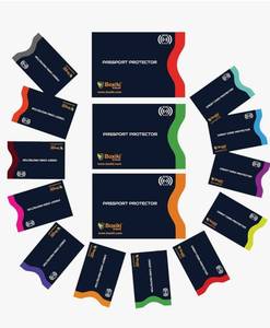 lot 72650 image: Travel RFID Blocking Sleeves, Set with Color Coding, Navy Blue, Unisex Wallet, Protects Credit Cards and Passports - Retail $9