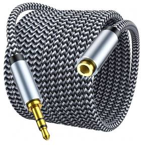 lot 72657 image: Headphone Extension Cable 10ft - Aux 3.5mm Extension Cable Male to Female, 18 Inch TRS Stereo Audio Jack Extender for Car, Speaker, TV, PC (Audio Only, No Mic) - Retail $4