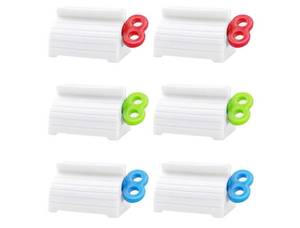 lot 72660 image: Toothpaste Squeezer, 6 Pcs Toothpaste Tube Squeezers, Multi-Purpose Toothpaste Dispenser, Rolling Toothpaste Holder Stand - Retail $5