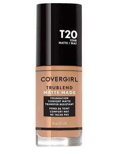 lot 72688 image: CoverGirl TruBlend Matte Made Liquid Foundation T20 Soft Honey - Retail $8