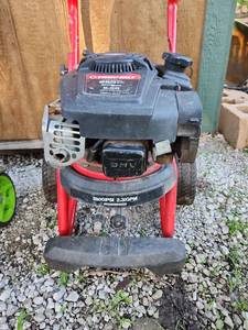 lot 105 image: Troy-Bilt 2600 PSI Gas Pressure Washer with Briggs & Stratton Engine - Not Tested - Has Compression - May be Missing Some Ext Pieces