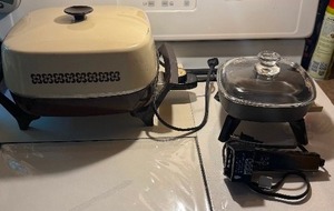 lot 81 image: WestBend Square Electric Skillet and Small Electric Skillet