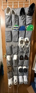 lot 138 image: Lot 10 Pairs Mixed Sneakers & Flats Bundle with Over-the-Door Organizer