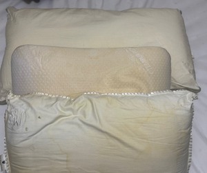 lot 141 image: Lot of 3 Bed Pillows - Vintage Springmaid, Tempur-Pedic Memory Foam & Unbranded