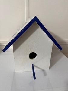 lot 151 image: Handmade Indianapolis Colts Wooden Birdhouse  Custom Fan Decor