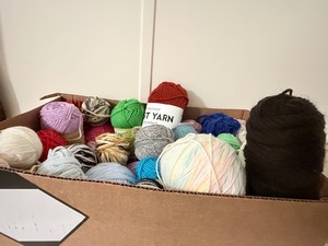 lot 221 image: Huge Yarn Destash Large Assorted Skein Lot  Variety of Colors & Textures