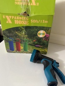 lot 224 image: X-Hose Pro 50ft Expandable Garden Hose - Kink-Free & Lightweight with Spray Nozzle