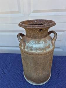 lot 105 image: Metal Milk Can with Handles