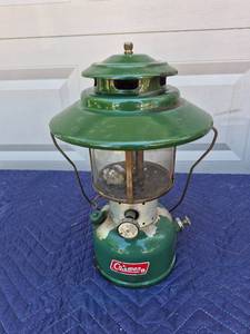lot 111 image: Coleman Green Gas Camping Lantern