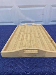 lot 120 image: Bamboo Serving Tray with Handles