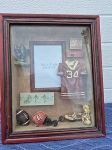 lot 143 image: Football Sports Memorabilia Shadow Box Display Case