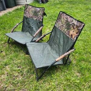 Mossy Oak Camouflage Folding Hunting Chairs Set of 2