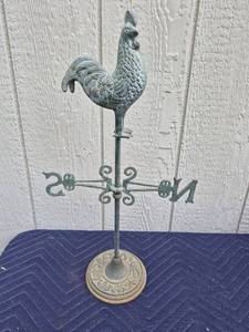 lot 355 image: Metal Rooster Weather Vane with Directional Arrows - MISSING EAST WEST