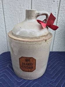 lot 367 image: 1895 Hard Cyder Stoneware Jug with Handle