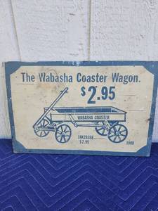 lot 449 image: Wabasha Coaster Wagon Advertising Sign
