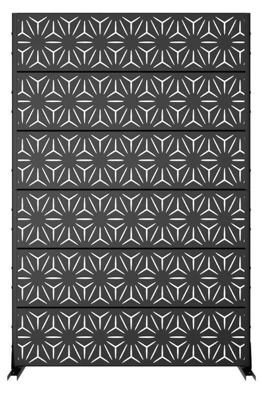 lot 40003 image: Screen Privacy Black Metal Outdoor Pricacy Screen SKU SYJ-GE040193 1830x1200 (See Details)-Retails $179