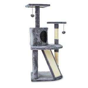 lot 37399 image: Vibrant Life 5- Level Multi-Functional Cat Tree & Condo, Gray (One B Screw is Missing)   - Retail $68