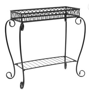 lot 37400 image: Mainstays Traditional 2-Tier Plant Stand (26 L x 13 W x 26 H)