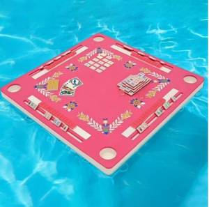 lot 37420 image: 3-in-1 Floating Game Mat Mahjong, Rummi Cube, and Waterproof Cards - Retail $149