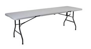 lot 37422 image: Maxchief 8 Fold-in-Half Table, White - Retail $79
