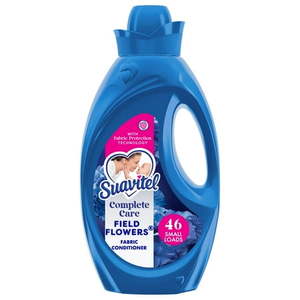 lot 40375 image: Suavitel Complete Liquid Fabric Softener  Fabric Conditioner  Field Flowers Scent  46 fl oz Bottle 6 Pack