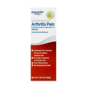 lot 40386 image: Equate Diclofenac Sodium Arthritis Pain Reliever Gel  3.53 oz (100g) BESTBY 52027
