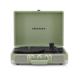 lot 41561 image: Crosley Cruiser Premier Vinyl Record Player with Speakers and Wireless Bluetooth - Mint  Audio Turntables UNABLE TO TEST FUNCTIONALITY, MISSING WIRE TO PLUG INTO THE WALL