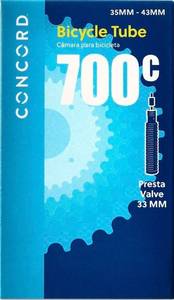lot 41574 image: Concord Replacement Bicycle Inner Tube, 700c x 3543, Presta Valve