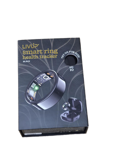 lot 41608 image: LIVUP Smart Ring Health Tracker - Black Size 10