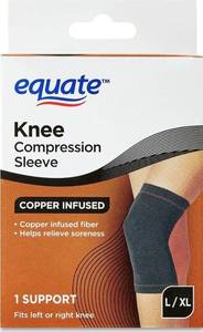 lot 41618 image: Equate Copper Infused Knee Support Compression Sleeve, LargeExtra Larg2