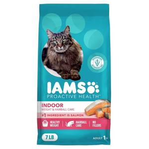 lot 37453 image: IAMS Proactive Health Weight Control and Hairball Care Salmon Flavor Indoor Dry Cat Food - 7lbs (Best By 08092027)