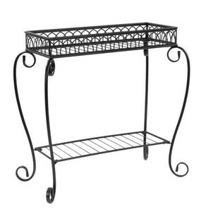 lot 37457 image: Mainstays Traditional 2-Tier Plant Stand, 26 L x 13 W x 26 H
