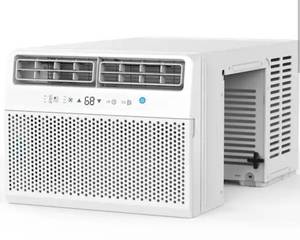 lot 37463 image: COWSAR 10,000 BTU (6,000 DOE) Window Air Conditioner 115-Volt Cools 450 sq. ft. for Bedroom, Living Room w Remote in White - Retail $446