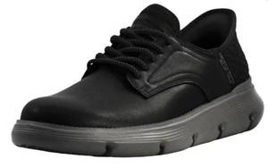 lot 37474 image: Skechers Garza Gervin Mens Slip on Hands Free Shoes Leather Upper Air Cooled Memory Foam Support (Size 9.5) - Retail $65