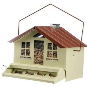 lot 37476 image: Perky Pet 8lb Squirrel-Be-Gone II Feeder Home with Chimney, Brown, Wild Bird