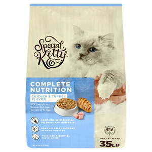 lot 37480 image: Special Kitty Complete Nutrition Formula Dry Cat Food, Chicken & Turkey Flavor (35 lb) Best By 02122027