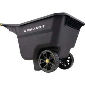 lot 40400 image: Gorilla Carts 5 Cu. ft. Poly Garden Cart  300 lbs. Capacity  9 in. Maintenance-Free Wheels  PushPull Design