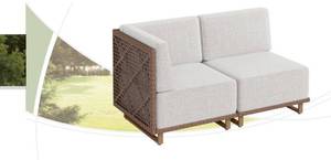lot 40420 image: Premium Home Solutions Outdoor Patio Sofa (ONLY Includes Box 1 of 2)