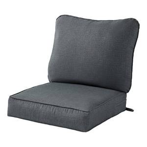 lot 40430 image: Greendale Home Fashions 24 x 24 in. Carbon Premium 2-Piece Deep Seat Cushion Set