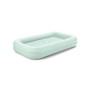 lot 40432 image: Intex Kids 10 Toddler Travel Manual Pump Air Mattress - Light Mint Green Inflatable Bed for IndoorOutdoor Use
