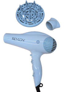 lot 41654 image: Revlon 1875W IONIC Volume Booster Hair Dryer Blue
