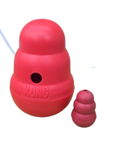 lot 41658 image: KONG Classic Dog Toy Set - Large and Small Red Rubber Chew Toys