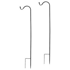 lot 41661 image: Ashman Online  Adjustable Shepherds Hooks  Set of 2  Black Color Metal Hanger