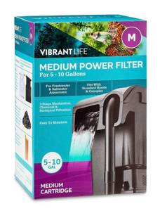 lot 41667 image: Vibrant Life Medium Power Filter with Cartridge for 5-10 gal Fish Aquariums