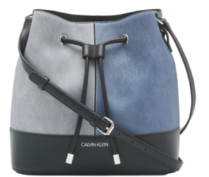 lot 41701 image: CALVIN KLEIN Gabrianna Bucket Bag In Denim Combo - Retail $138