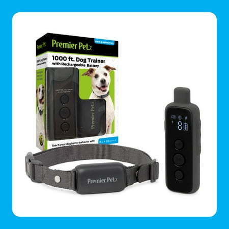 lot 38813 image: Premier Pet 1000 Ft Dog Trainer with Rechargeable Battery - Corrects Unwanted Behaviors