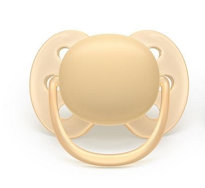 lot 38841 image: Philips Avent Ultra Soft Pacifiers 6-18m - Beige SINGLE Silicone, BPA-Free