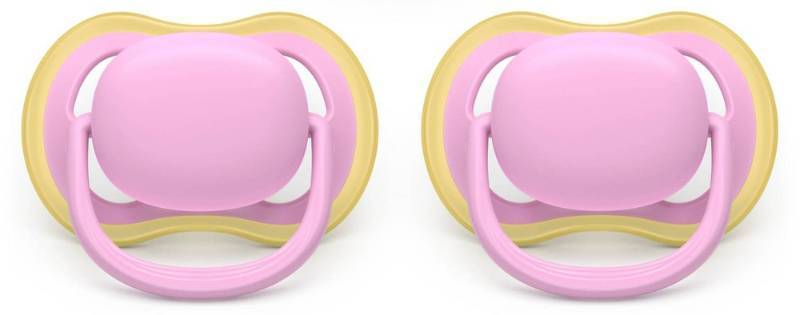 lot 38861 image: Philips Avent Ultra Air Pacifiers 6-18m - PinkButterfly DayNight - 2pk Silicone, BPA-Free, Phthalate-Free