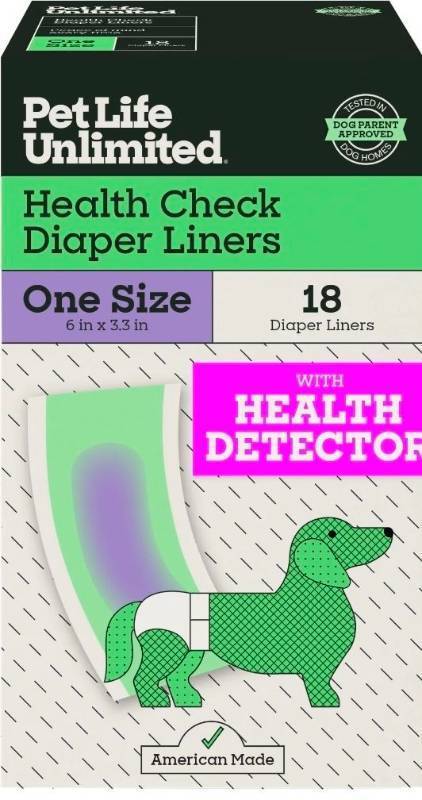 lot 38931 image: Pet Life Unlimited Health Check Diaper Liners, One Size, 18ct